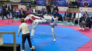 Kadir Şantaş (Ankara)🔵Yiğithan Kılıç (İstanbul)🔴74kg Final 2024 Büyükler Taekwondo  #Muğla #shorts