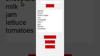 Shopping List in Python. First version.