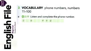 English File beginner 4th edition SB_2.19