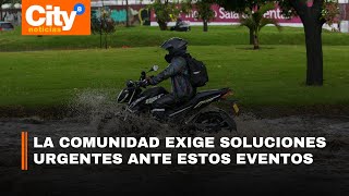 Caos en Bogotá: Fuertes lluvias dejan calles inundadas y tráfico colapsado | CityTv