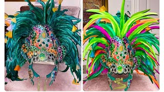 My Brazilian Samba Costume and DIY modification Headdress/Headpiece | Feathers from Amazon!