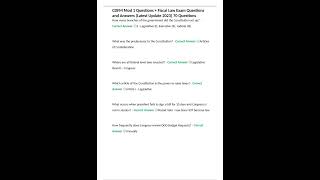 CDFM Mod 1 Questions + Fiscal Law Exam Questions and Answers Latest Update 2023 70 Questions