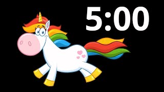 5 Minute Timer For Kindergarten with Music | Unicorn