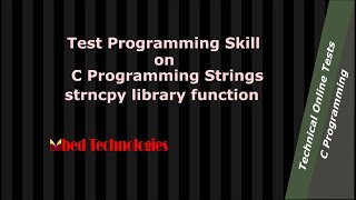 A C programming question on strncpy library function application