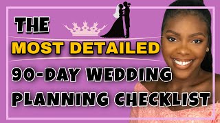 Detailed 3-months wedding planning timeline and checklist