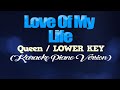 LOVE OF MY LIFE - Queen/LOWER KEY (KARAOKE PIANO VERSION)