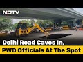 Huge Chunk Of Road Caves In Under Flyover In South Delhi, Stops Traffic