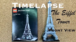 Lego Architecture The Eiffel Tower 21019 Build Front View Timelapse 4K