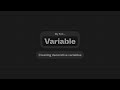 My First Variable: Creating decorative variables