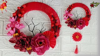 hiasan pintu imlek || chinese new year decoration || hanging wreath