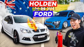 I DRAG RACED MY FIRST AUSTRALIAN CAR... (FORD V HOLDEN)