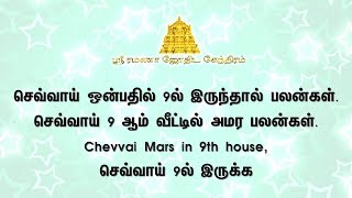 செவ்வாய் 9ல் ஒன்பதாம் இடத்தில் இருக்க, செவ்வாய் 9ஆம் வீட்டில் அமர பலன், Mars in 9th house in Tamil