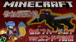 【マイクラ参加型】ガムズかヘルパーが死んだら即終了　セルフハードコアver.エンドラ討伐#13 2日目【目指せ登録者1000人！】