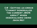 C# : Getting an error 