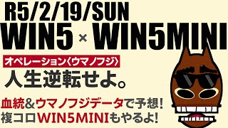 【WIN5予想】令和5年2月19日･武庫川ステークス･アメジストステークス･小倉大賞典･大和ステークス･フェブラリーステークス　人生どん底サレ男の人生逆転!!WIN5予想