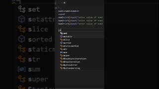 How to find sum of numbers in python while taking input from a user || #coding #shorts
