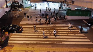 JR西日本　大阪駅御堂筋口　横断歩道　2021/5/4（4K UHD 60fps）22時頃の映像です