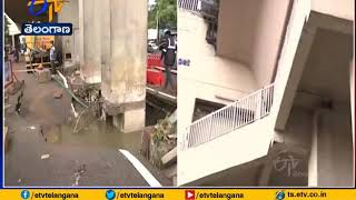 Main Road Damaged @ Moosapet Metro Station | After Heavy Rains | in Hyderabad