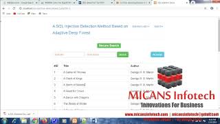 A SQL Injection Detection Method Based on Adaptive Deep Forest PHP PROJECT IEEE 2019-2020