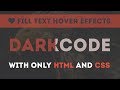 Fill Text Hover Effect - Css Effects - only html and css