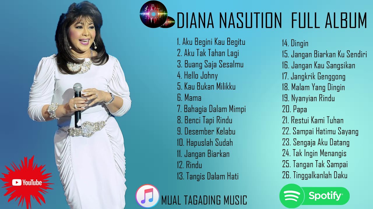 DIANA NASUTION FULL ALBUM // LAGU TEMBANG KENANGAN POPULER DIANA ...