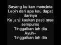 (lirik) Encik mimpi - Ayuh Tinggalkan Dia