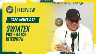 Swiatek Round 2 post-match interview | Roland-Garros 2024