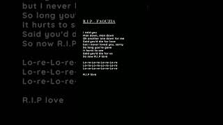 R.I.P Love - Faouzia (Lyrics)