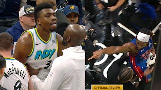 Isaiah Stewart CRAZY FIGHT \u0026 THROWS Thomas Bryant to ground in WILD FIGHT \u0026 TAUNTS HIM walking out!