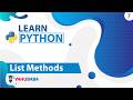 Python List Methods Tutorial in Hindi / Urdu