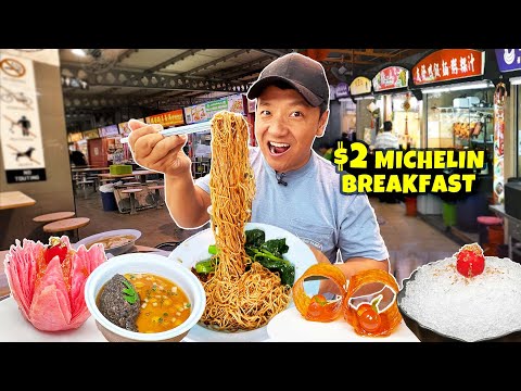 24-hour dining ONLY from Michelin restaurants in Singapore | $2 vs $276 BREAKFAST vs DINNER Michelin