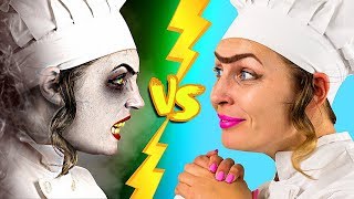 Halloween Food vs Real Food Challenge!