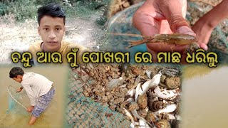 ଚନ୍ଦୁ ଆଉ ମୁଁ ପୋଖରୀ ରେ ମାଛ ଧରିଲୁ  !! odia #odiavlog #fishing