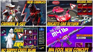 🤯 New Changes Carnival X-Sut 3.7 Update | Blood Raven X-Sut Return | Bgmi Supply Crate| M4 Fool Back