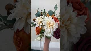 Rinlong 11.8'' Terracotta Bridesmaid Bouquet for Maid of Honor #bridesmaidbouquet