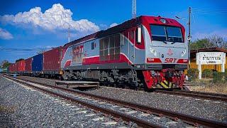 [รถไฟไทย] Freight Train No.556 Udon Thani - Laem Chabang Locomotive CRRC CDA5B1 / QSY No. 5244