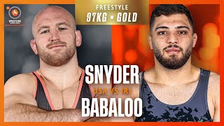 Abolfazl BABALOO (IRI) vs. Kyle SNYDER (USA) | RANKING SERIES 2025 | Gold Medal | FS 97Kg