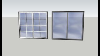 SketchUp การทำหน้าต่าง (How to make window)