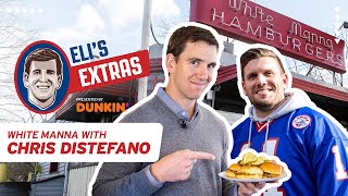 Chris Distefano Crashes Eli Manning's Burger Shoot at White Manna | Eli's Extras