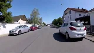 Fahrt durch Stockstadt am Rhein 05/2020. Über Vorderstraße, Schwimmbad, Europaring zur Oberstraße.