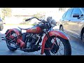 1939 Indian Sport Scout. Restored by Johnny Eagles in 1976.