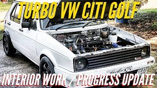 Volkswagen MK1 / Citi Golf | Modified 2.0L 8V Turbo | Fitting the interior & Progress update.