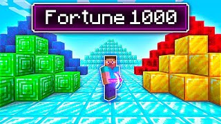 Hardcore Minecraft But With Fortune 1000 Pickaxe...