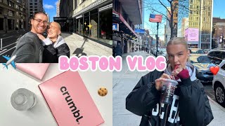 BOSTON VLOG | crumbl cookie, date night \u0026 chats