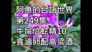 阿惠的台語世界249#牛屎佮蛇精10#食滷卵配高粱酒#台語笑話#台語俗諺#台語認證考試