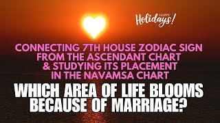 Connecting 7th HOUSE ZODIAC SIGN from the ASC chart \u0026 studying its placement in the NAVAMSA chart