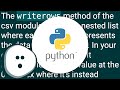 Continuously write data from a list into a CSV file