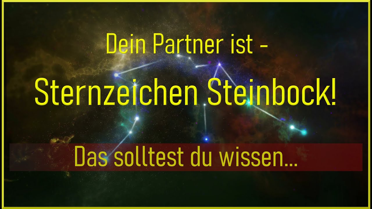 Die Sternzeichen STEINBOCK Partner♑️! Das Solltest Du über Sie Wissen ...