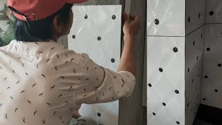 How to close a beautiful tile, របៀបបិតការ៉ូសរសអោយបានស្អាត kh.kompot contruction khmer