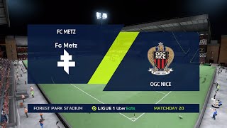 Metz vs Nice - 23 Jan 22 - Ligue 1 2021/2022 Gameplay